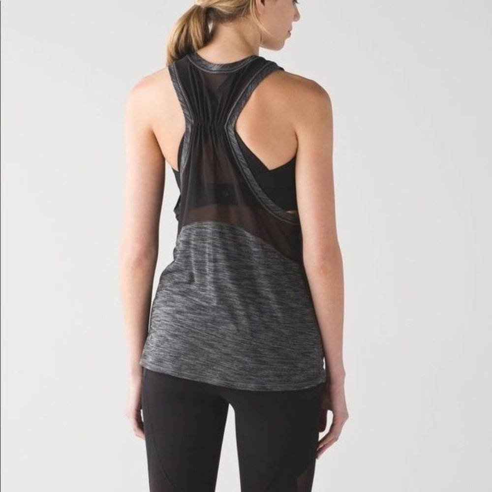 Lululemon Work The Circuit Tank Heathered Black / Black